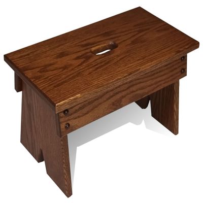 Peaceful Classics Step Stool - Amish Handmade Kids Step Stools - Bathroom, Bedroom, Living Room Or Kitchen Step Stool for Adults - Multipurpose Foot Stool Made of Solid Oak (9" High, Harvest)