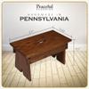 Peaceful Classics Step Stool - Amish Handmade Kids Step Stools - Bathroom, Bedroom, Living Room Or Kitchen Step Stool for Adults - Multipurpose Foot Stool Made of Solid Oak (9" High, Harvest) view 4
