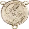 14K Gold Filled Saint Ambrose Rosary Centerpiece Medal, 3/4 Inch view 1