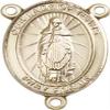 14K Gold Filled Our Lady of Tears Rosary Centerpiece Medal, 3/4 Inch view 1