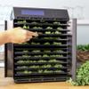 Excalibur RES10 10-Tray Electric Food Dehydrator with Smart Digital Controller Features Two Drying Zones with Adjustable Time and Temperatures Program and Save 30 Recipes Made in USA, 10-Tray, Black view 3