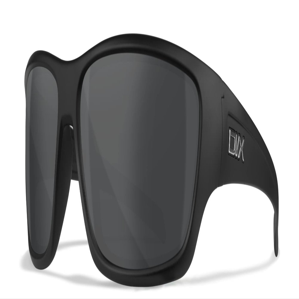 DVX RAGE Sunglasses Smoke Grey Lenses with Matte Black Frame (Meets ANSI Z87.1 & OSHA Safety Standards)