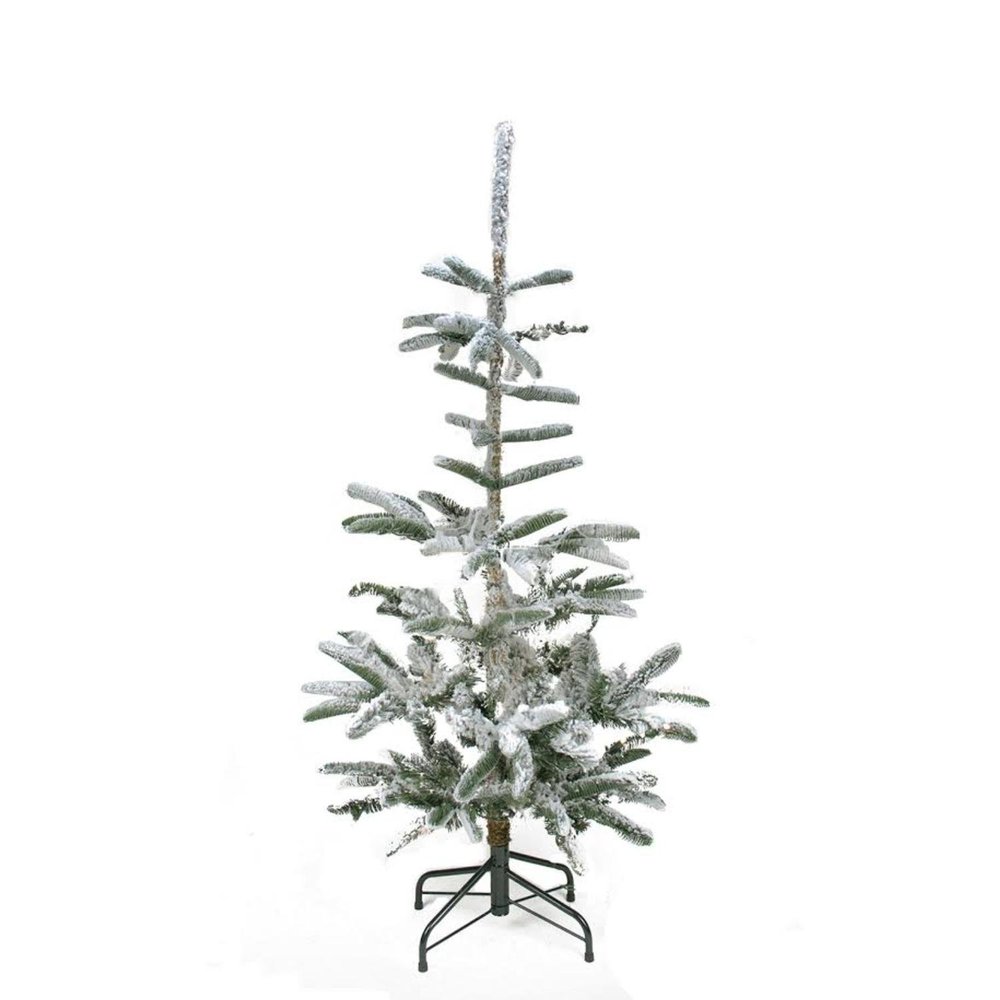 Northlight Flocked Noble Fir Artificial Christmas Tree-Unlit, 4.5', Green