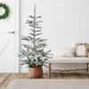 Northlight Flocked Noble Fir Artificial Christmas Tree-Unlit, 4.5', Green view 2