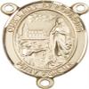 14K Gold Filled Our Lady of Lourdes Rosary Centerpiece Medal, 3/4 Inch view 1