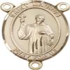 14K Gold Filled Saint Maurus Rosary Centerpiece Medal, 3/4 Inch view 1