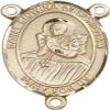 14K Gold Filled Saint Lidwina of Schiedam Rosary Centerpiece Medal, 3/4 Inch view 1