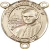 14K Gold Filled Saint John Paul II Rosary Centerpiece Medal, 3/4 Inch view 1