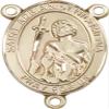 14K Gold Filled Saint Adrian of Nicomedia Rosary Centerpiece Medal, 3/4 Inch view 1