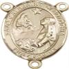 14K Gold Filled Saint Catherine of Bologna Rosary Centerpiece Medal, 3/4 Inch view 1