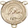 14K Gold Filled Our Lady of Good Counsel Rosary Centerpiece Medal, 3/4 Inch view 1