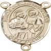 14K Gold Filled Sts. Cosmas & Damian Rosary Centerpiece Medal, 3/4 Inch view 1