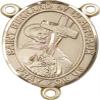 14K Gold Filled Saint Bernard of Clairvaux Rosary Centerpiece Medal, 3/4 Inch view 1