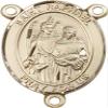 14K Gold Filled Saint Raphael the Archangel Rosary Centerpiece Medal, 3/4 Inch view 1