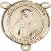 14K Gold Filled Saint Hildegard Von Bingen Rosary Centerpiece Medal, 3/4 Inch view 1