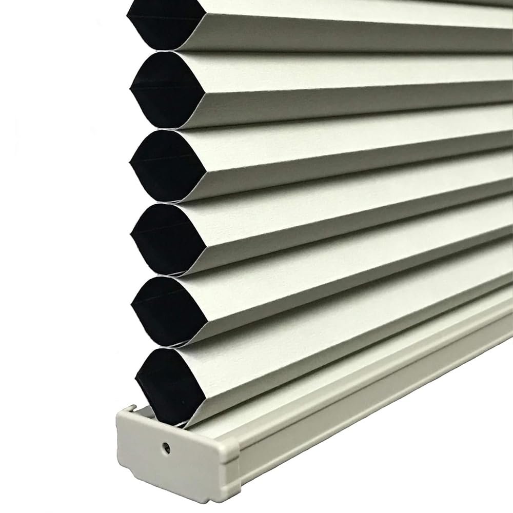 BlindDen - Room Darkening Honeycomb Shades - Blackout Blinds - Blinds for Indoor Windows - Window Shades - Gray Mist