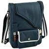 Picnic at Ascot - Wine Carrier Deluxe with Glass Wine Glasses and Accessories for Two, Navy/White view 3
