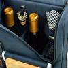 Picnic at Ascot - Wine Carrier Deluxe with Glass Wine Glasses and Accessories for Two, Navy/White view 4