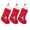 BambooMN 18" Classic Embroidered Sequined Christmas Stocking - Santa - 3 Units view 1