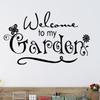 Welcome to My Gardens Wall Decals Stickers, Black, 24" view 1