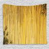 Ambesonne Forest Tapestry, Simple Themed Leaves and Oriental Nature Inspired Image Wildlife Themed Print, Wide Wall Hanging for Bedroom Living Room Dorm, 80" X 60", Yellow Mustard view 1