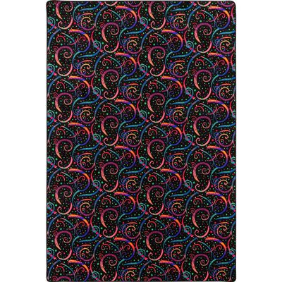 Joy Carpets Neon Lights Dynamo 6' x 6' Indoor Area Rug in Color Fluorescent