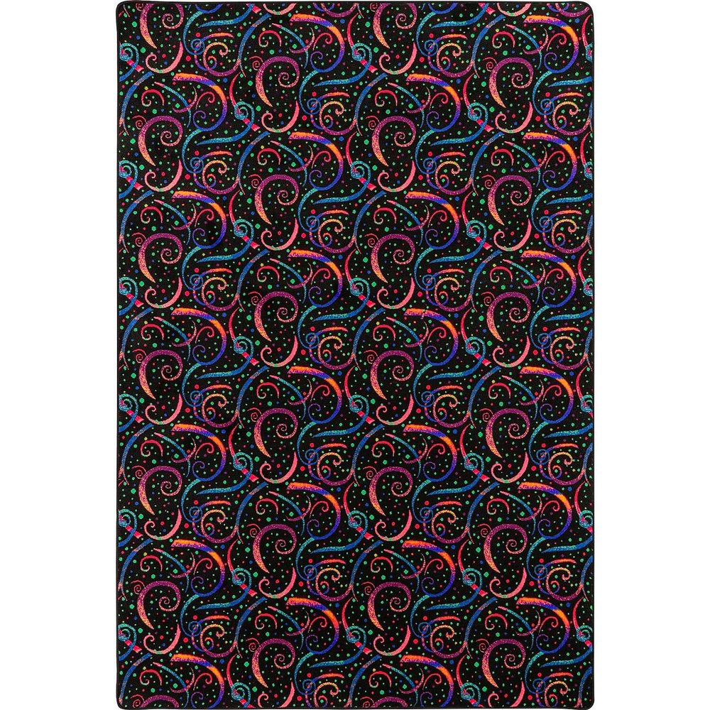 Joy Carpets Neon Lights Dynamo 6' x 6' Indoor Area Rug in Color Fluorescent