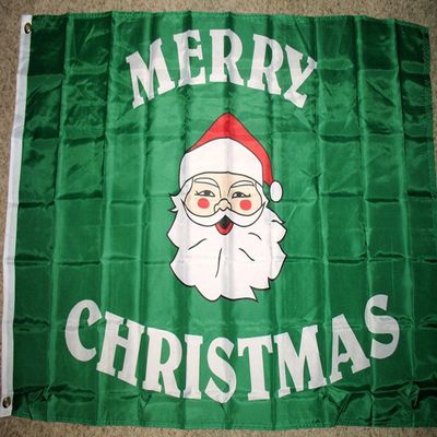 Merry Christmas Santa Claus Flag 3'x5' Decorative Banner