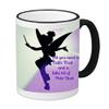 Faith Trust And Pixie Dust Fairy Silhouette Design Print Image 11 ounce Black Rim/Handle Ringer Ceramic Coffee Mug Tea Cup by Trendy Accessories view 1