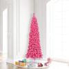 Vickerman 6.5' Flocked Pink Fir Artificial Christmas Tree, Pink Dura-lit LED Lights- Snow Covered Faux Pink Tree - Seasonal Indoor Home Decor view 3