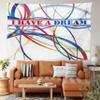 Ambesonne Saying Tapestry, I Have a Dream Famous Words by MLK Black History Month American Artwork, Wide Wall Hanging for Bedroom Living Room Dorm, 60" X 40", Red Blue view 1