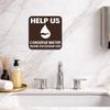 All Quality Help Us Conserve Water Wall Door Sign - Blue/Gold (Medium) view 4