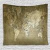 Ambesonne Antique Tapestry, Old World Map Texture Nostalgic Plan Atlas Trace of Life, Wide Wall Hanging for Bedroom Living Room Dorm, 60" X 40", Khaki Beige view 1
