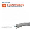 T-Screw Security Hangers - 100 Pack - T-Screws Picture Frame Locking Hardware to Lock Artwork view 4