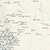 Canada Ski Resorts Map 24x36 Poster (Beige & Opal Blue) view 2