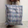 2 Large Tote Storage Bag Reusable Shopping Groceries Laundry Organizing Zippered view 3