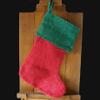 AK-Trading Burlap Jute Red & Green Holidays Christmas Stockings - Pack of 12 - Red Burlap Stocking with Green Cuff (8" x 17"H x 12" Foot) view 1