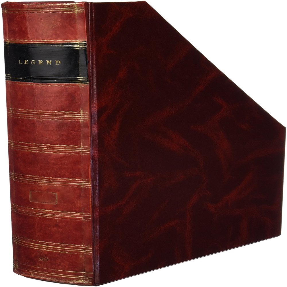 Taupe  Magazine File Foolscap Folio Burgundy
