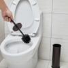 HUJI Rust Resistant Bronze Toilet Brush Holder with Lid Perfect Bathroom Bowl Cleaning Set Gift for House Warming or College Dorms Accessories (1, Bronze Toilet Brush) view 2