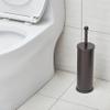 HUJI Rust Resistant Bronze Toilet Brush Holder with Lid Perfect Bathroom Bowl Cleaning Set Gift for House Warming or College Dorms Accessories (1, Bronze Toilet Brush) view 3