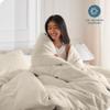 Bare Home Bedding Duvet Cover Queen Size - Premium 1800 Super Soft Collection - Lightweight, Cooling Duvet Cover - Soft Breathable Bedding (Queen, Sand) view 3