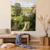 Ambesonne Hobbits Tapestry, Overhill Matamata New Zealand Movie Set Hobbit Land Village Movie Set Image, Wall Hanging for Bedroom Living Room Dorm Decor, 40" X 60", Brown and Green view 1