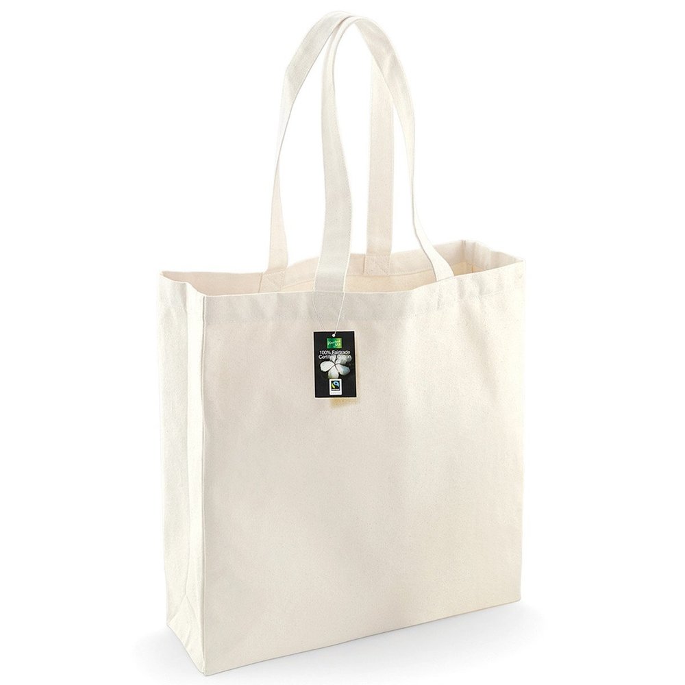 Westford Mill 623 Fairtrade Classic Shopper, Natural