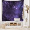 Ambesonne Galaxy Tapestry, Celestial Stars in Night Sky Stardust in Clouds Fantasy World of Space, Wide Wall Hanging for Bedroom Living Room Dorm, 60" X 40", Black Navy Blue view 2