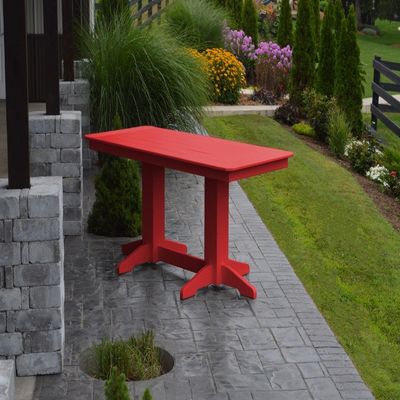 A & L Furniture Dining Table without Hole, Bright Red