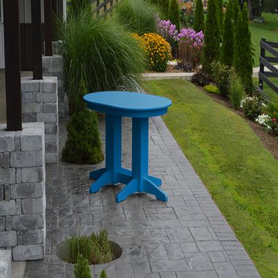 A & L Furniture Oval Dining Table without Hole, Blue