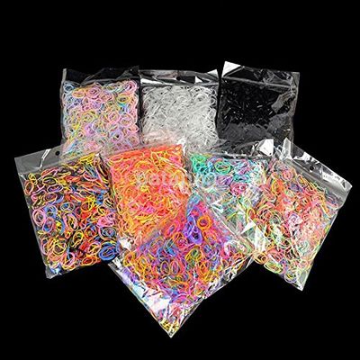 1000Pcs Multipurpose Mix Color Elastic TPU Rubber Bands Hairband Holders Tie Gum