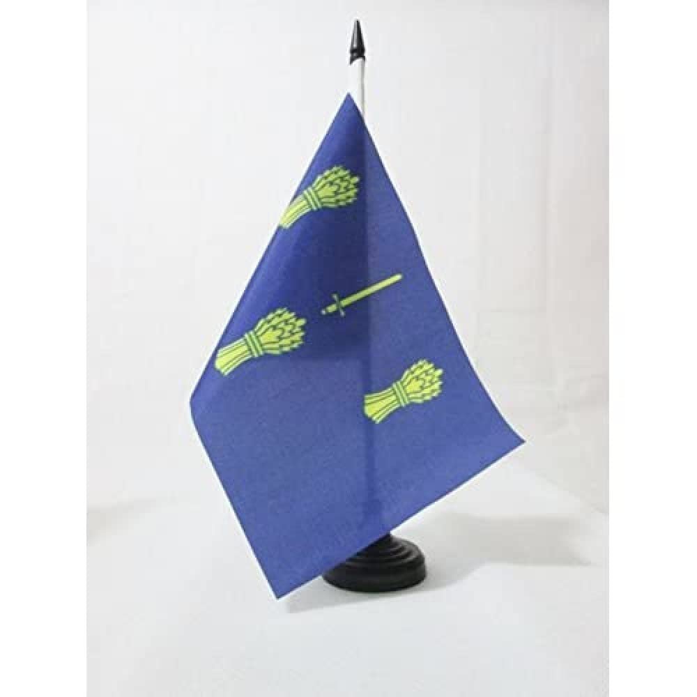 Cheshire county Table Flag 5'' x 8'' - County of Ches. - England Desk Flag 21 x 14 cm - Black plastic stick and base - AZ FLAG