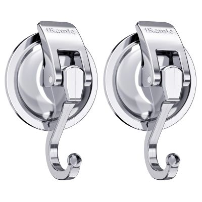 Heavy Duty Vacuum Suction Cup Hooks (2Pack) Specialized for Kitchen&Bathroom&Restroom Organization, by iRomic