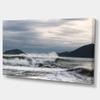 Designart Waves in Lerici Beach Italy Seashore Canvas Wall Artwork, 32x16, White view 2